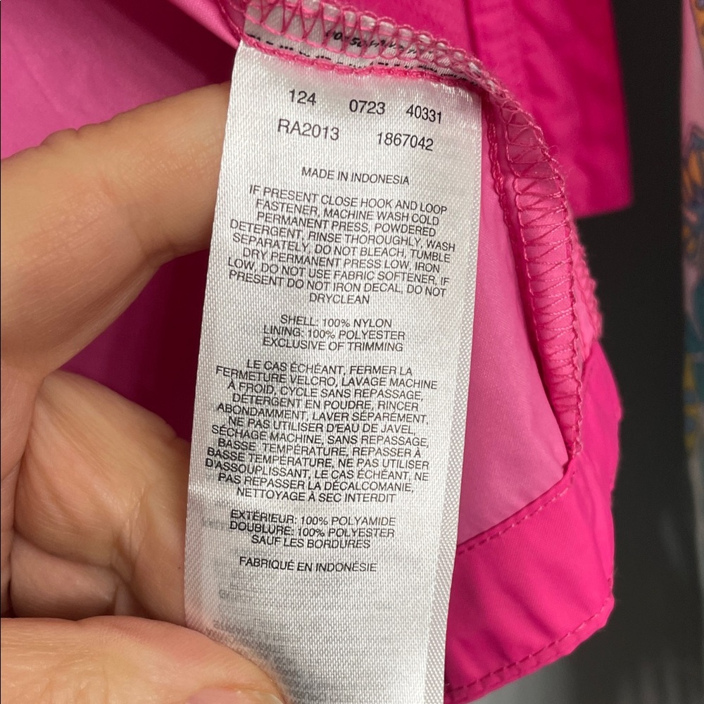 NWOT Columbia Pink Hooded Rain Jacket size 4 - Picture 7 of 7
